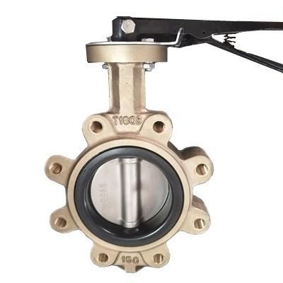 China DN 100 Wafer Type Butterfly Valve Lug Concentric Butterfly Valve ASTM B148 C95400 PN 20 for sale