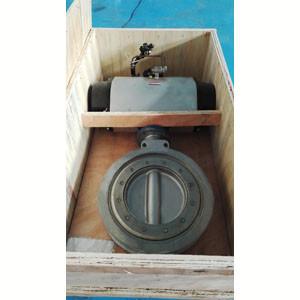 China Pneumatic Operated Wafer Type Butterfly Valve 18 Inch ASTM A351 for sale