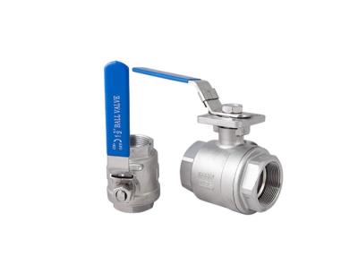 China 1000 WOG 2 Piece Stainless Steel Ball Valve NPT Thread ISO5211 Mounting Pad for sale