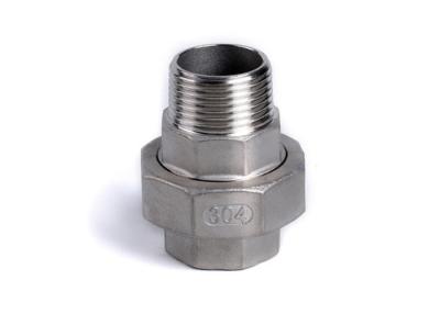 China Industry SS Threaded Pipe Fittings Stainless Steel M/F Union With PTFE Seat for sale