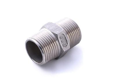 China Customized SS Threaded Pipe Fittings 201 Hexagon Nipple with NPT Threaded End for sale