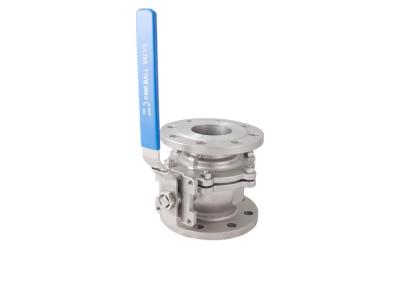 China Stainless Stee 2PC Floating Type Ball Valve Flange Ball Valve with ISO5211 Mounting Pad for sale