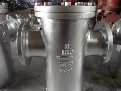 China 6 Inch Basket Type Strainer  / Flanged Basket Strainer A216wcb Body 150LB ASME B16.34 for sale