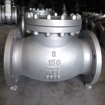 China BS1868 Cast Steel Swing Check Valve ASTM A216 WCB,13%Cr Trim, 8 Inch RF,class 150LB for sale