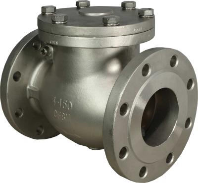 China bs1868 stainless steel swing check valve,a351 cf8m,4inch,RF flanged to class 150lb for sale