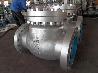 China BS1868 Cast Steel Swing Check Valve ASTM A216 WCB,13%Cr Trim 5#, 14 Inch RF,class 600LB for sale