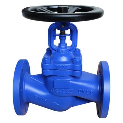 China DIN 3356 Bellow Seal Bonnet Globe Valve, GS-C25  1.0619,13CR Trim, DN80,PN16, RF flanged for sale