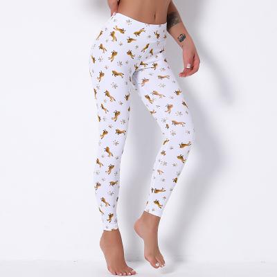 China Breathable Women Active Wear Legging Sublimated Printing Yoga Fitness Gaiters Leggings For Women Gym for sale