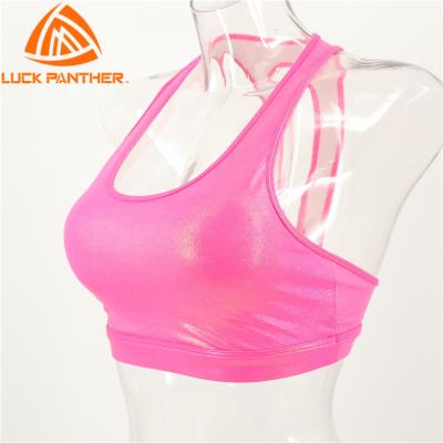 China New custom made shiny liquid bra breathable shinny print rose sports bra fitness top set for sale