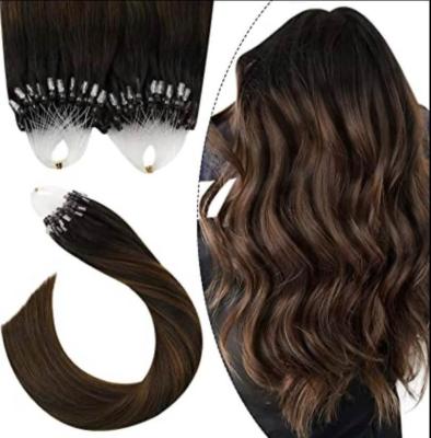 China Micro Ring Hair Extensions For Women Micro Ring Hair Extensions Dark Brown Body Wave Micro Loop Micro Hair Extensions Brown Remy Human Hair for sale