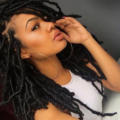 China NU Curly Loop Synthetic Hair Locs Twist Crochet Braid Hair Faux Dread Locs Distressed Fluffy Butterfly Locs for sale