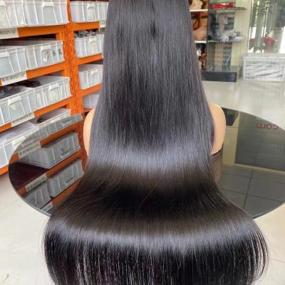 China 13x4 Straight Thick Smooth Soft Lace Front Human Hair Wigs Pre Plucked Remy Brazilian 4x4 Closure Wigs For Women Transparent Lace Frontal Wigs for sale