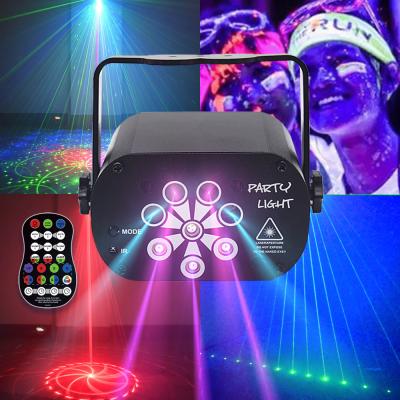 China Stage Party USB Rechargeable Led Laser Projector Lights RGB DJ Party Disco UV Sound Light For Wedding Birthday Party DJ Home for sale