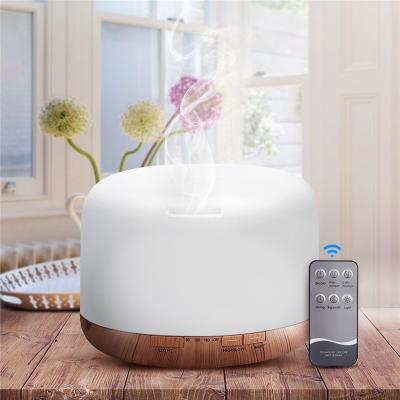 China 7 color lighting. Essential Ultrasonic Cool Light Fogger LED Humidifier Mist Maker Diffuser 300ML 500ML Oil Prevention Air Dry Burning Humidifier for sale