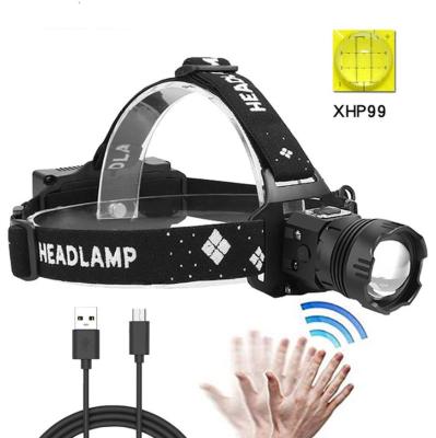 China Portable Camping Led Headlamp Emergency IPX4 5200 mAh Waterproof Led Rechargeable Headlamp For Enhance Working for sale