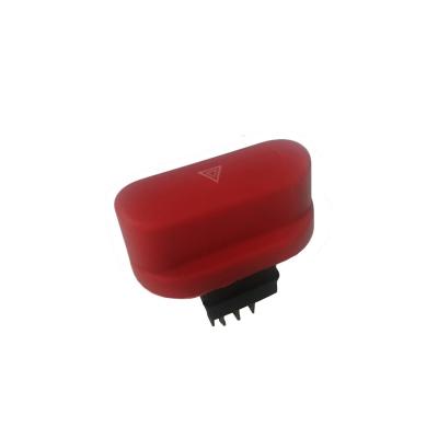 China Red Car Warning Light Button 12V Car Hazard Flasher Warning Lamp Switch Fits Fiat Old Model 7 Pins 716897080 for sale