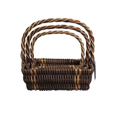 China Wholesale Handmade Woven Bread Basket Wicker Basket Picnic Decor From Europe for sale