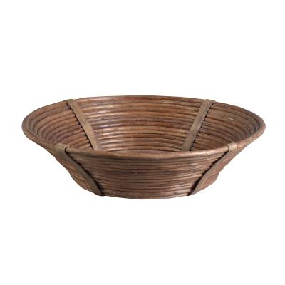 China Wholesale Handmade Woven Bread Basket Wicker Basket Picnic Decor From Europe for sale