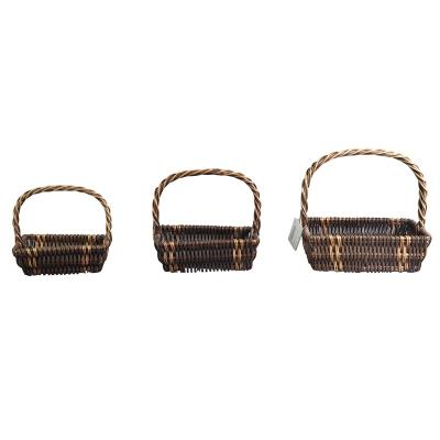 China Wholesale Handmade Woven Bread Basket Wicker Basket Picnic Decor From Europe for sale