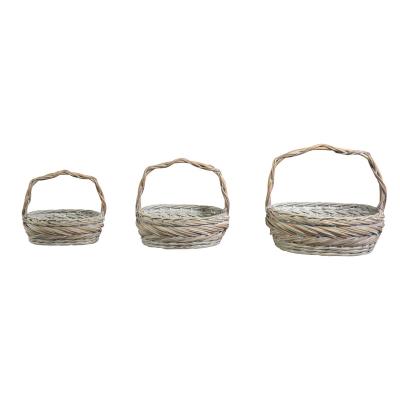 China Wholesale Handmade Woven Bread Basket Wicker Basket Picnic Decor From Europe for sale