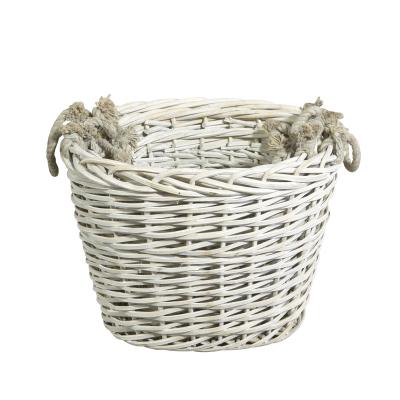 China Wholesale Handmade Woven Bread Basket Wicker Basket Picnic Decor From Europe for sale