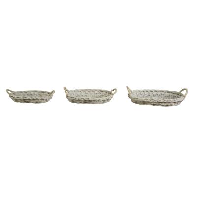 China Wholesale Handmade Woven Bread Basket Wicker Basket Picnic Decor From Europe for sale