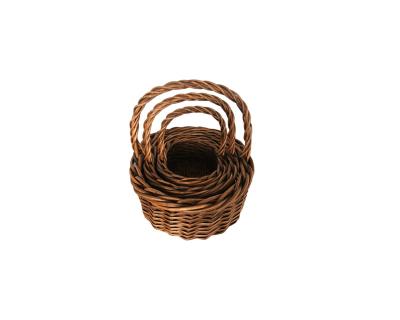 China China Eco - Friendly Handmade Willow Rattan Storage Basket With Handle for sale