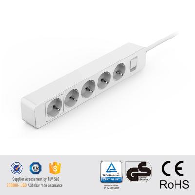 China For TV TUV Certified EU/German Type Power Socket With AC Outlet Electric Power Plug 5 Bar GS/CE/RoHS Approved for sale