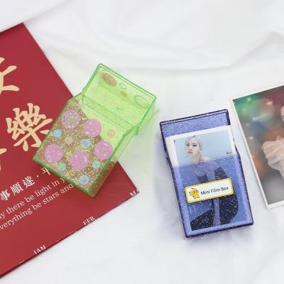 China Transparent Fashion Sparkle Card Case Cigarette Holder Storage Box For Postcard/Small Items for sale