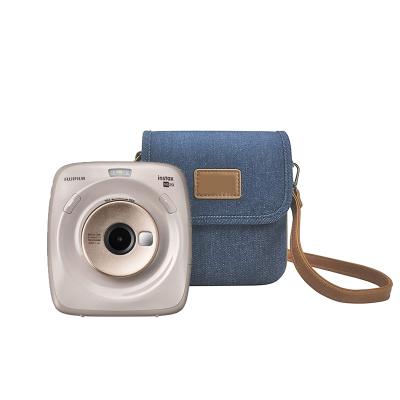 China Lovely hard EVA case with denim fabric wholesale ready stock camera bag for Fuji instax square SQ10 SQ20 camera for sale