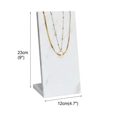 China 12*23cm Necklace Bust Marble Jewelry Organizer Stand Necklace Display Holder for sale