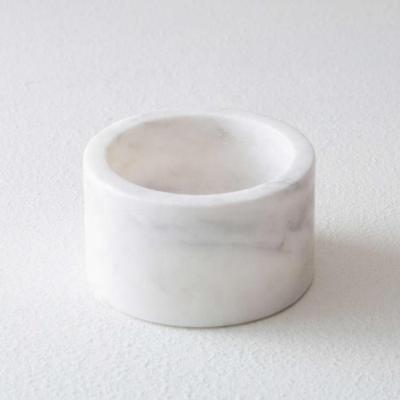 China Cylinder Marble Trinket Holder Jewelry Coin Storage Container Jar Desktop Storage Box 7cm for sale