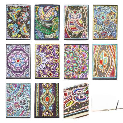 China 50 Pages Notebook Diamond Painting DIY Modern Mandala Shaped Diamond Art Cross Stitch A5 Blank Page Notebook Diary for sale