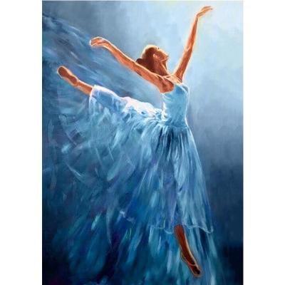 China Modern Modern Fashion Canvas Art 5D Customized Diamond Beauty Dancing Painting Art for sale