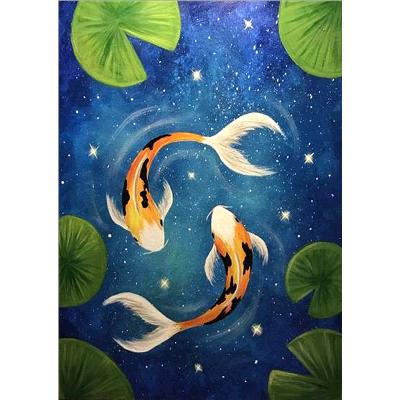 China Fashion Modern Canvas Art 5d Diamond Painting Goldfish Goldfish Custom Painting for sale