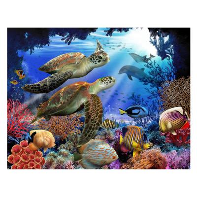 China 5D Full Circle Diamond Painting Underwater World Underwater Creature DIY Diamond Embroidery Home Decoration Modern Wall Painting for sale