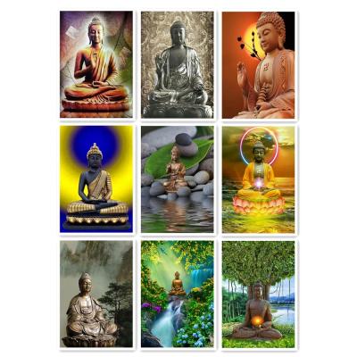 China Custom 5D DIY Diamond Painting Home Decoration Full Circle Diamond Painting Chinese Buddha Statue Support Classic Combination for sale