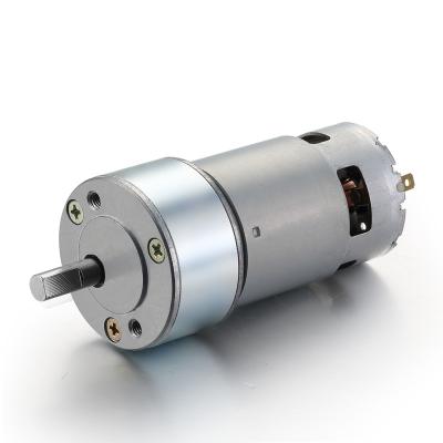 China Totally Enclosed 775 42mm 12v 24v High With Torque Electric Permanent Magnet Brush Brake 75rpm DC Eccentric Gear Motor for sale