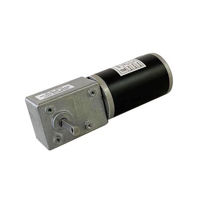 China China Manufacturer High Torque Long Life 12V/24V DC Worm Gear Totally Enclosed Motor 50/63 Series for sale