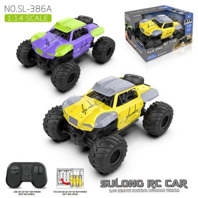 China Big Wheel Truck [2023 New] 1:14 Scale RC Car 2.4 GHz All Terrains Remote Control Monster Truck for sale