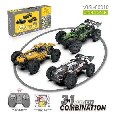 China NEW 2023 3-in-1 2.4GHz RC Car 3-in-1 Rechargeable Building Kits RC Car Toy Set Stem Remote Control 2023 for Boys and Girls for sale