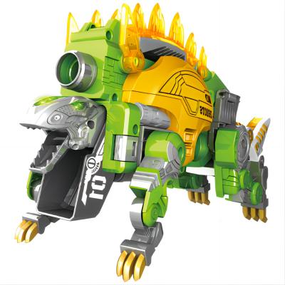 China Top-Selling Toy Gun Alloy Dinosaur Stegosaurus Transformation 5 Into 1 Soft DIY Robot Dart Blaster Gun Toy for sale