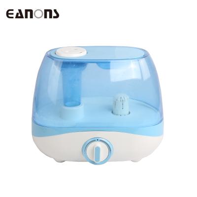 China Newest 25W Water Reservoir Hotel Transparent Table Top Household Ultrasonic Air Humidifiers With Filter for sale