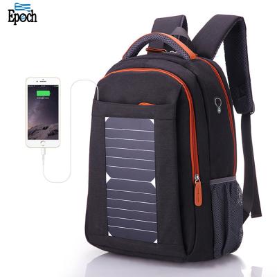 China Solar Panel Breathable Polyester Solar Charger Bags Solar USB Computer Backpack With USB Charger Port for sale