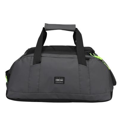 China Fashion Gray Washable Men's Custom Shoulder Duffel Sports Duffle Bag Duffel Gym Bag for sale