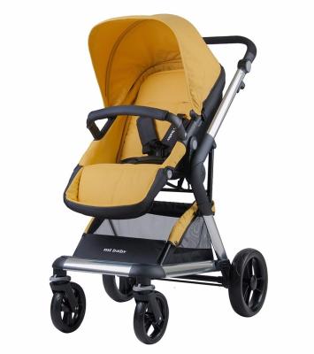 China Wholesale Good Price Aluminum Frame Portable Alloy Material Easy Folding Luxury Baby Walker High Seat Carry Pram 3 in 1 Baby Stroller for sale