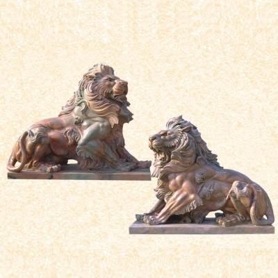 China Evening natural outdoor rose lion garden life size marble statues for sale for sale