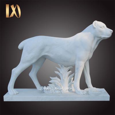 China Classic dedign outdoor decoration hand carved dog stone statue natural marble sculpture for sale