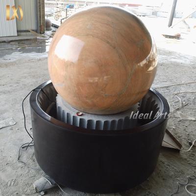 China Large Modern Ideal Arts Rotating Rolling Ball Fountain Ball Water Stone Floating Marble Outdoor Fountain for sale