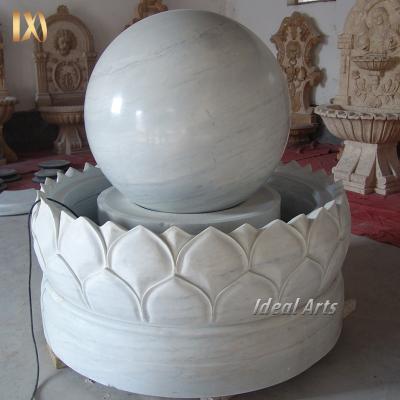 China Good Quality Modern Arts Stone Round Ideal Marble Fountain Ball Small Rolling Ball Fountains for sale